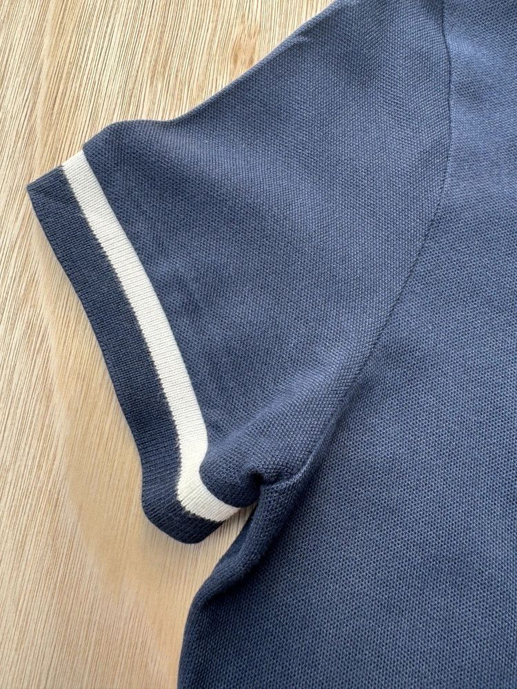 Robe polo Lacoste slim finitions contrastées crocodile brodé bleu marine Femme taille FR 38 image 7