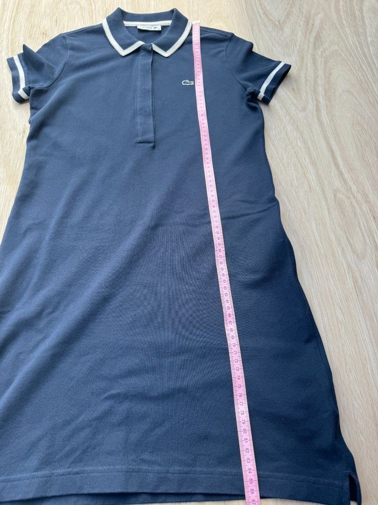 Robe polo Lacoste slim finitions contrastées crocodile brodé bleu marine Femme taille FR 38 image 10