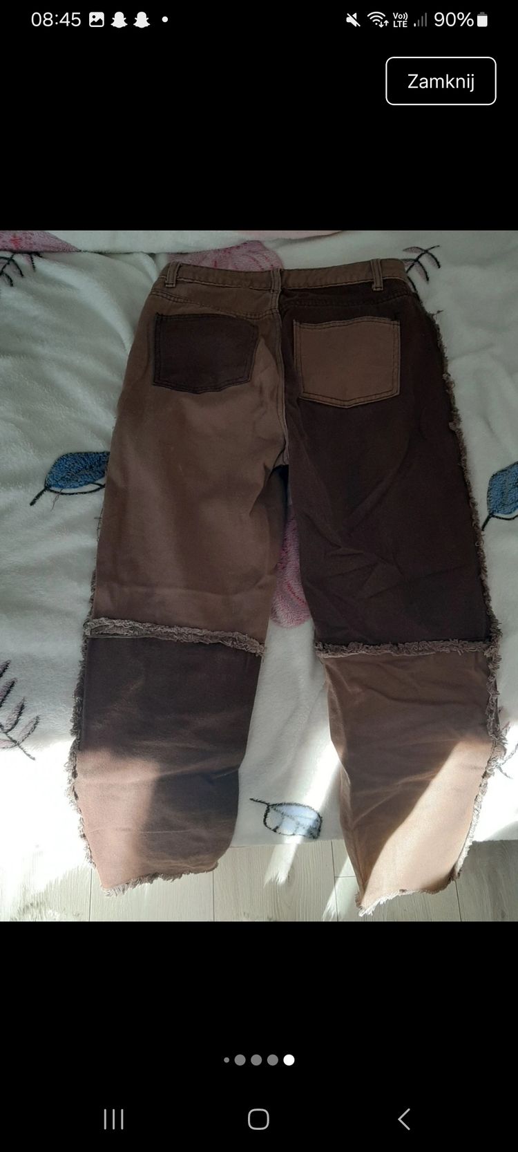 Two-Tone Patchwork Pants 5