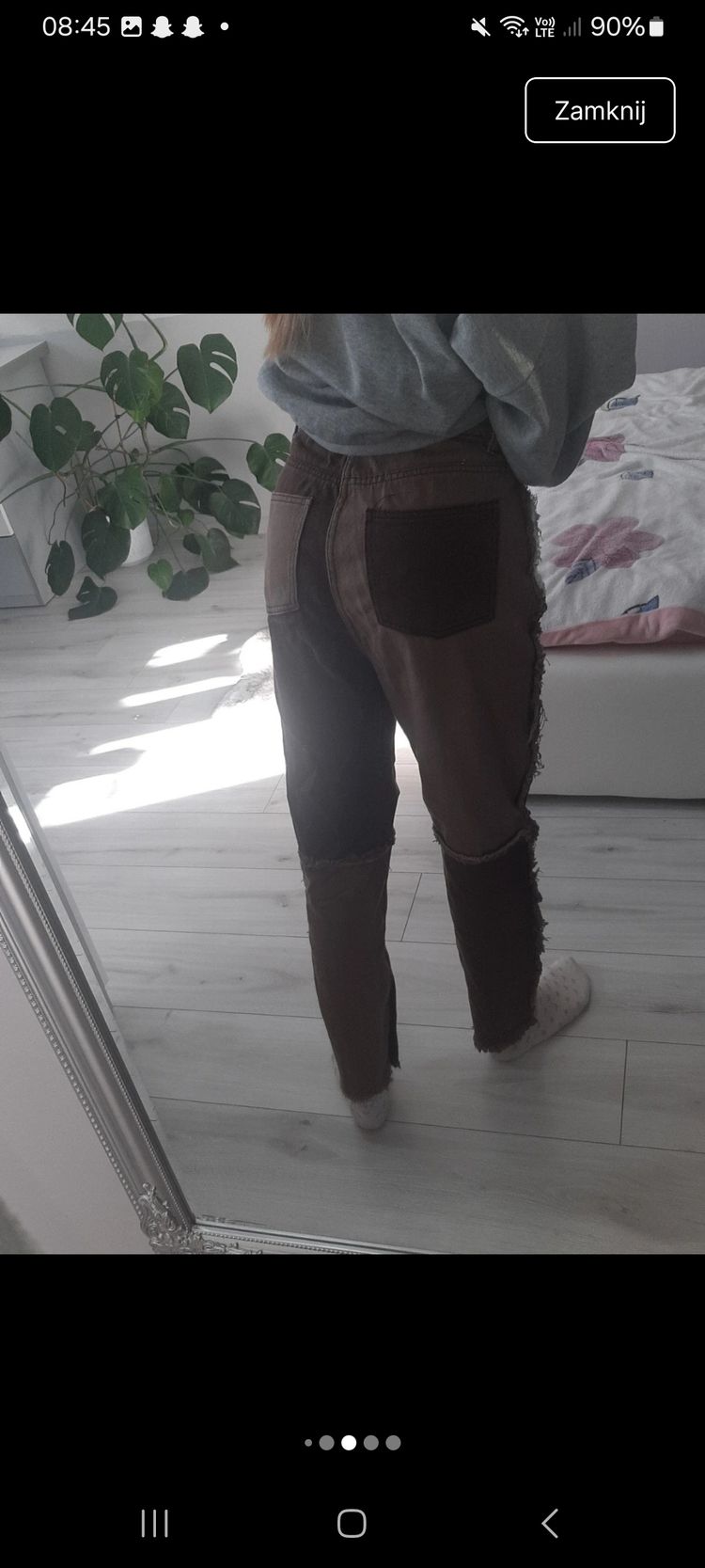 Two-Tone Patchwork Pants 3