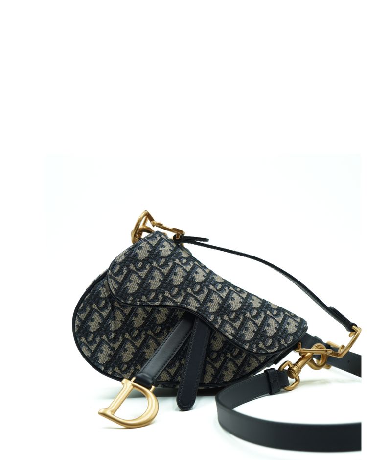 Dior Dior Borsa Mini Saddle Jacquard Blu product image