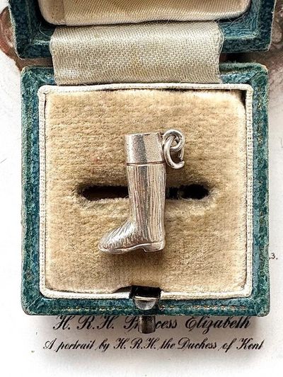 Vintage Sterling Silver Riding Boot Charm Pendant - Equestrian Horse Charm 👢