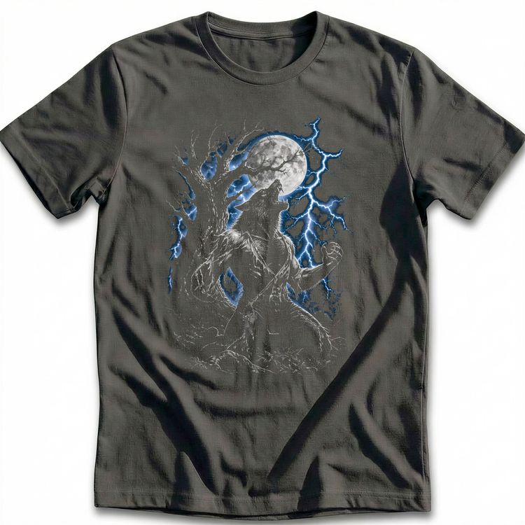 Werewolf Oak Blue Lightning T-Shirt GC image 3