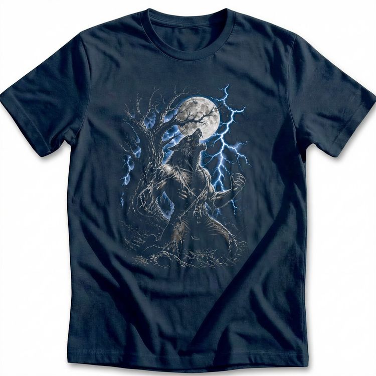 Werewolf Oak Blue Lightning T-Shirt GC image 5