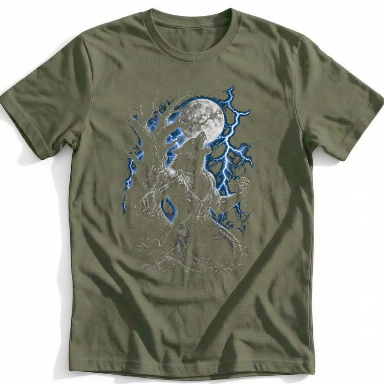 Werewolf Oak Blue Lightning T-Shirt GC image 4