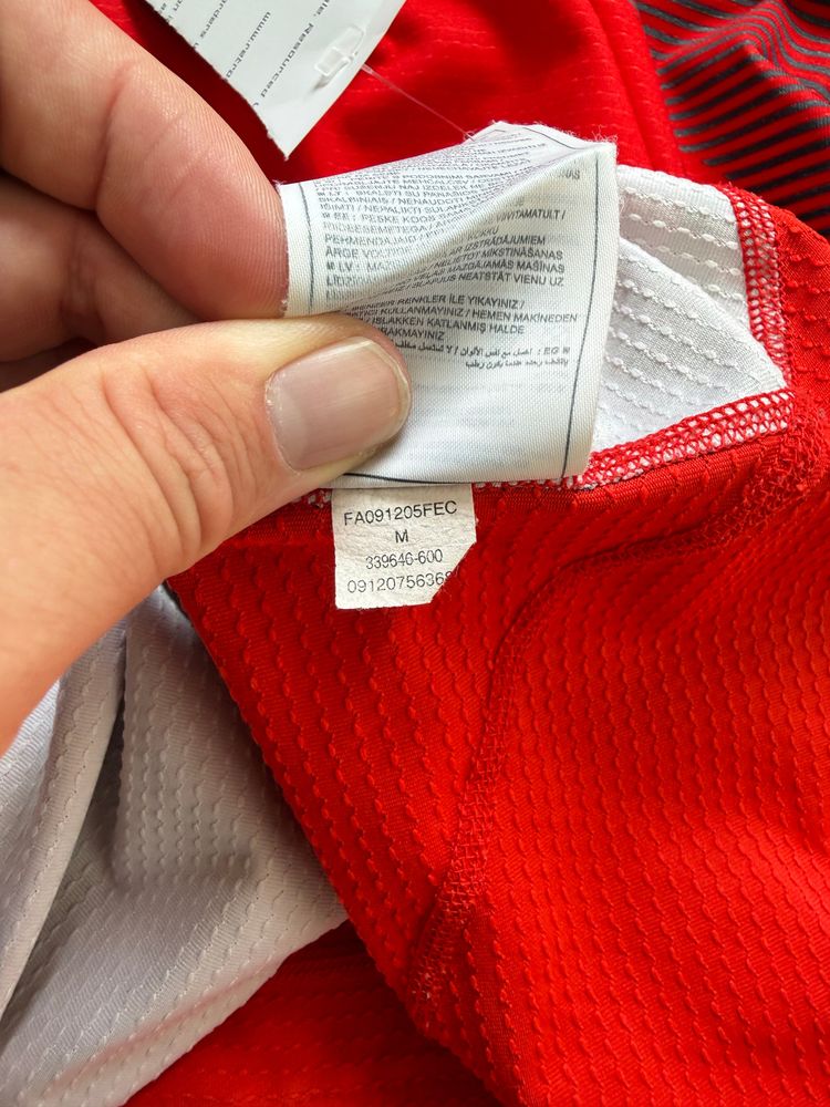 00s Red Nike Quarter Zip Running T-shirt (M) image 6