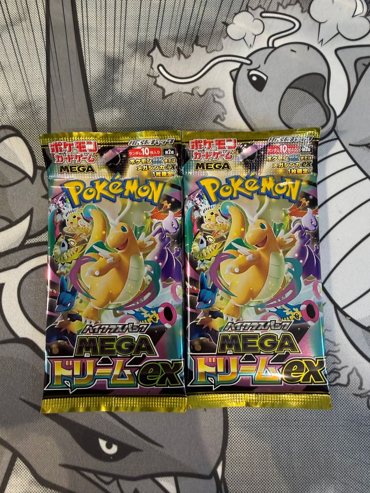 2 xPokémon Mega Dream Ex Trading Card Game Booster Packs