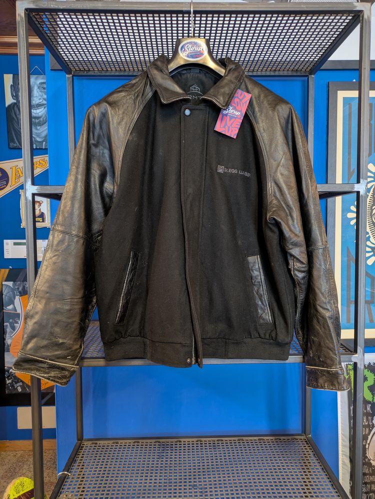 Stormtech Black Jacket With Leather Sleeves