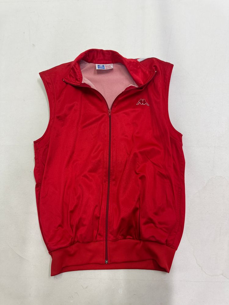 Kappa Red Sleeveless Zip-Up Vest Taglia 54