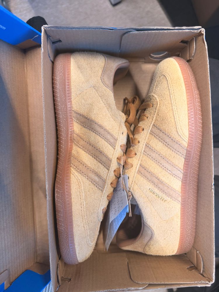 Adidas Beige Suede Sneakers