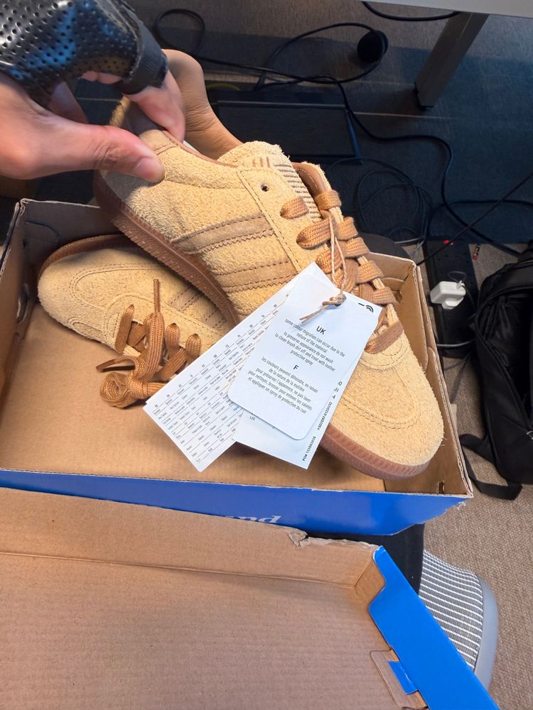 Adidas Beige Suede Sneakers image 2