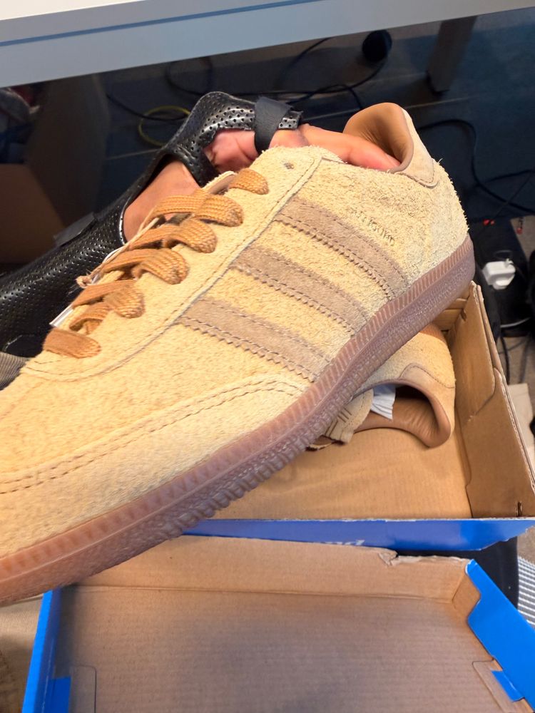 Adidas Beige Suede Sneakers image 4