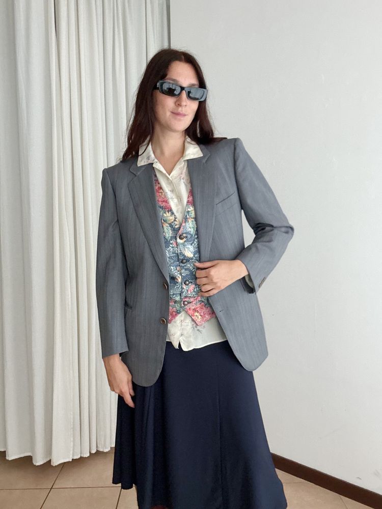 Blazer lana grigio 48 4