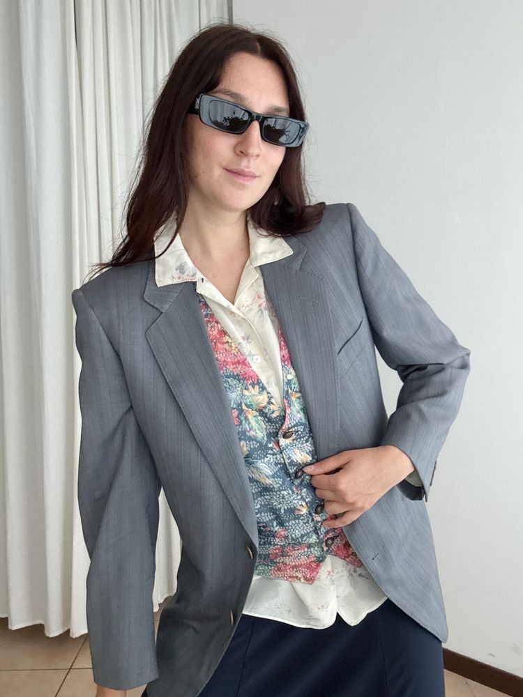 Blazer lana grigio 48 3