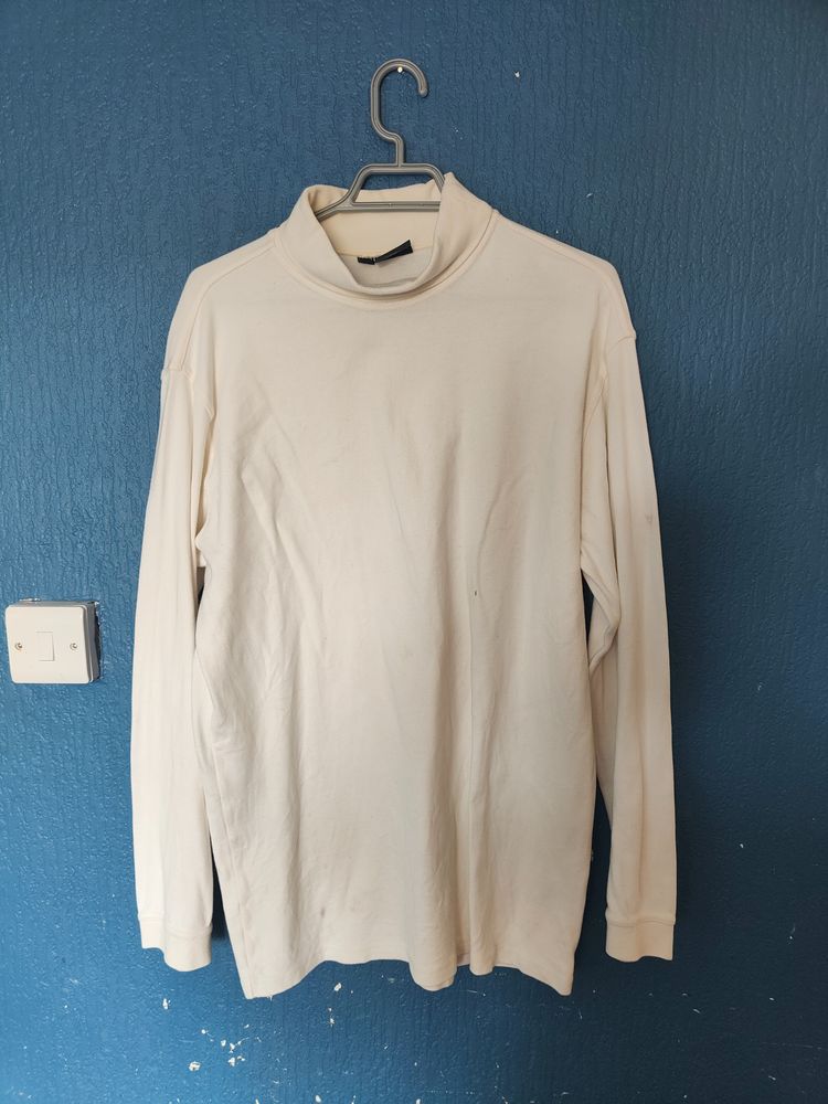 Cream Cream Turtleneck Long Sleeve Shirt product image