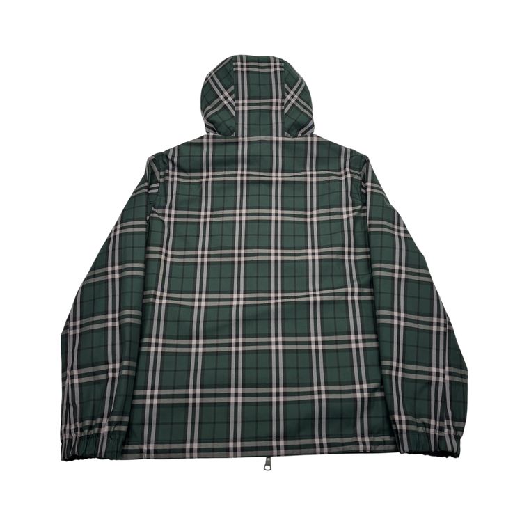 Burberry Black and grey Checked Reversible Hooded Jacket 2