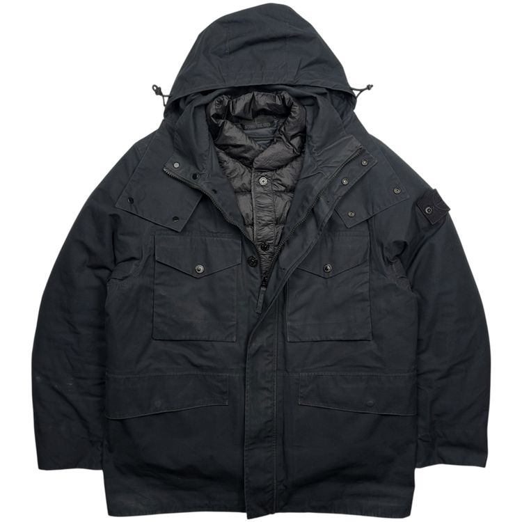 A/W 22 Stone Island O-Ventile Ghost Dutch Rope Down Jacket - Black image 8