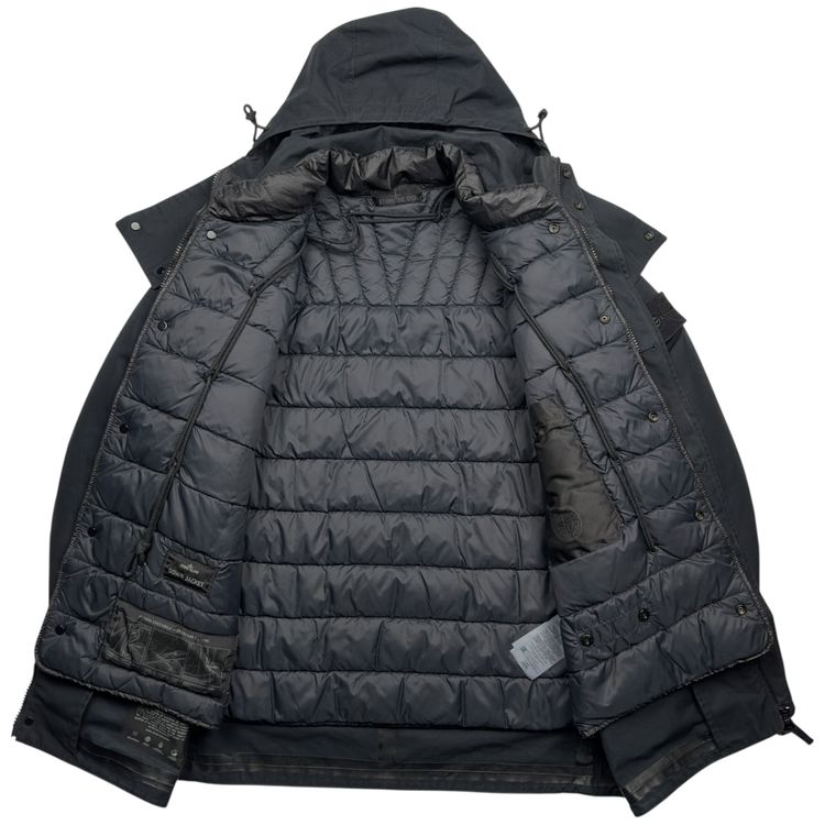 A/W 22 Stone Island O-Ventile Ghost Dutch Rope Down Jacket - Black image 5