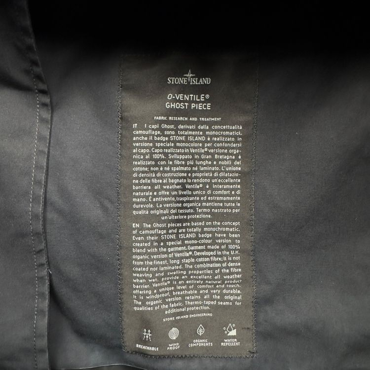 A/W 22 Stone Island O-Ventile Ghost Dutch Rope Down Jacket - Black image 10