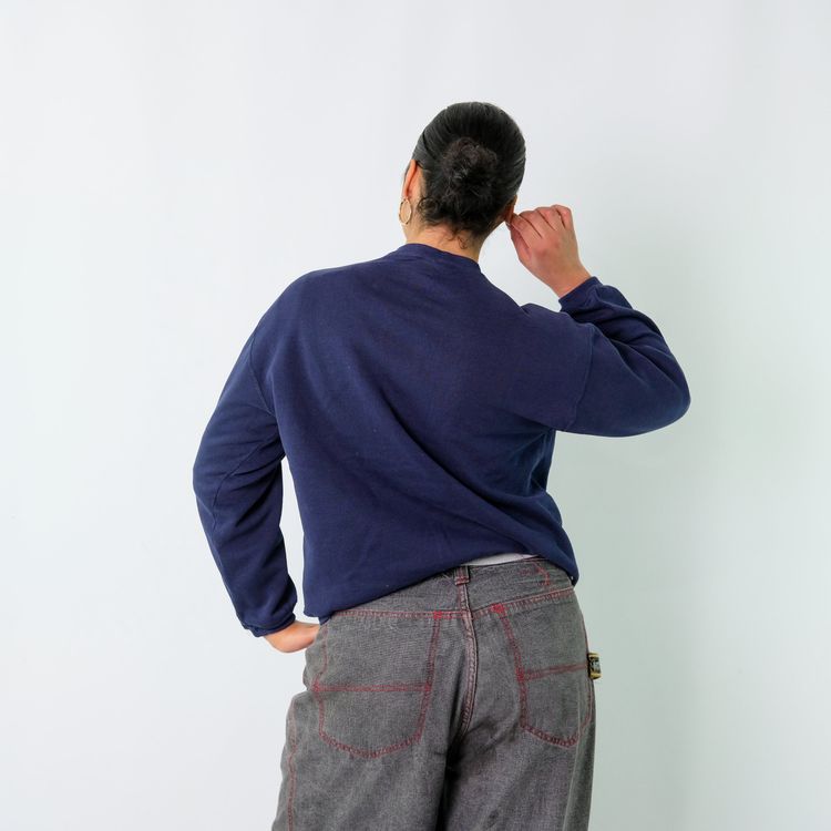 Navy Blue 90s Russell Athletic Sweatshirt (S) image 4