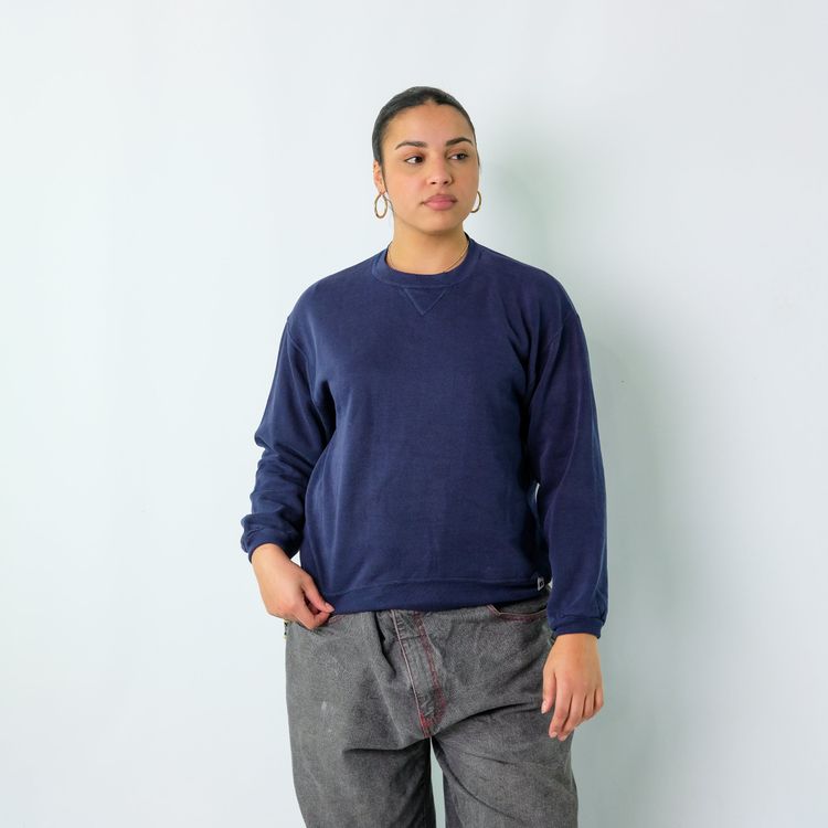 Navy Blue 90s Russell Athletic Sweatshirt (S) image 2