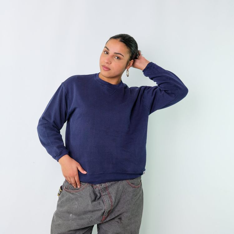 Navy Blue 90s Russell Athletic Sweatshirt (S)