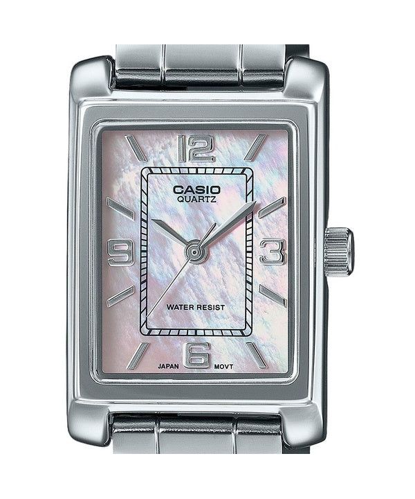 Casio Standard Analog Stainless Steel Mother Of Pearl Dial Quartz LTP-1234DS-4A Women's Watch image 3