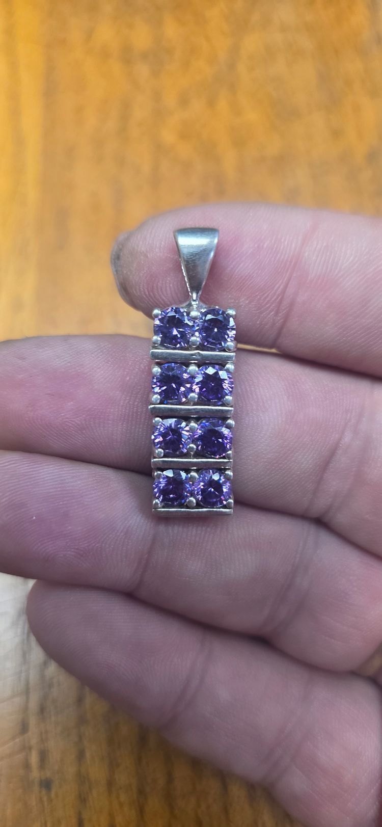 £30,  925 sterling Silver Pendant With Purple Stones image 3