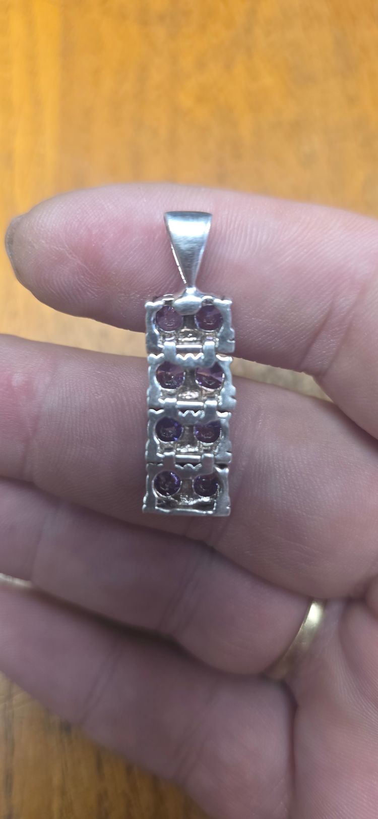 £30,  925 sterling Silver Pendant With Purple Stones image 4