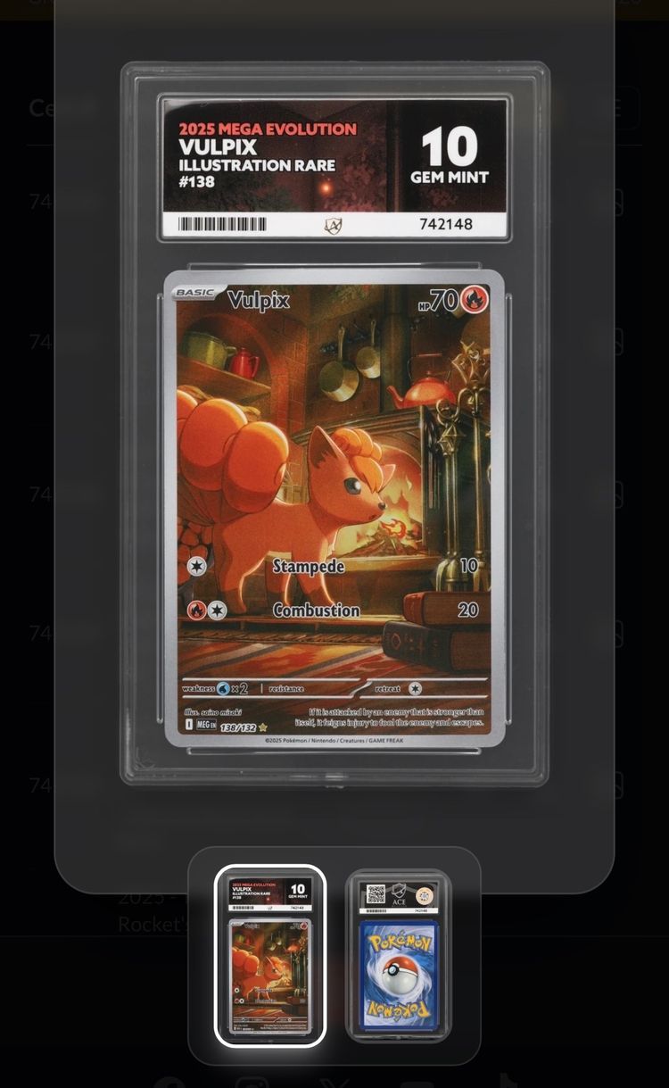  Vulpix Illustration Rare ACE 10 