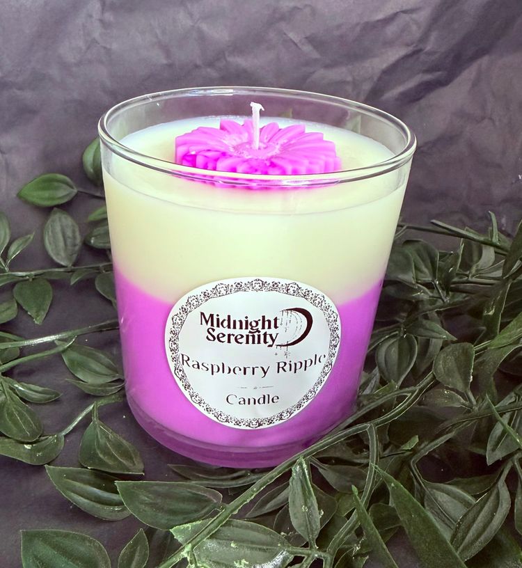 Raspberry Ripple Candle