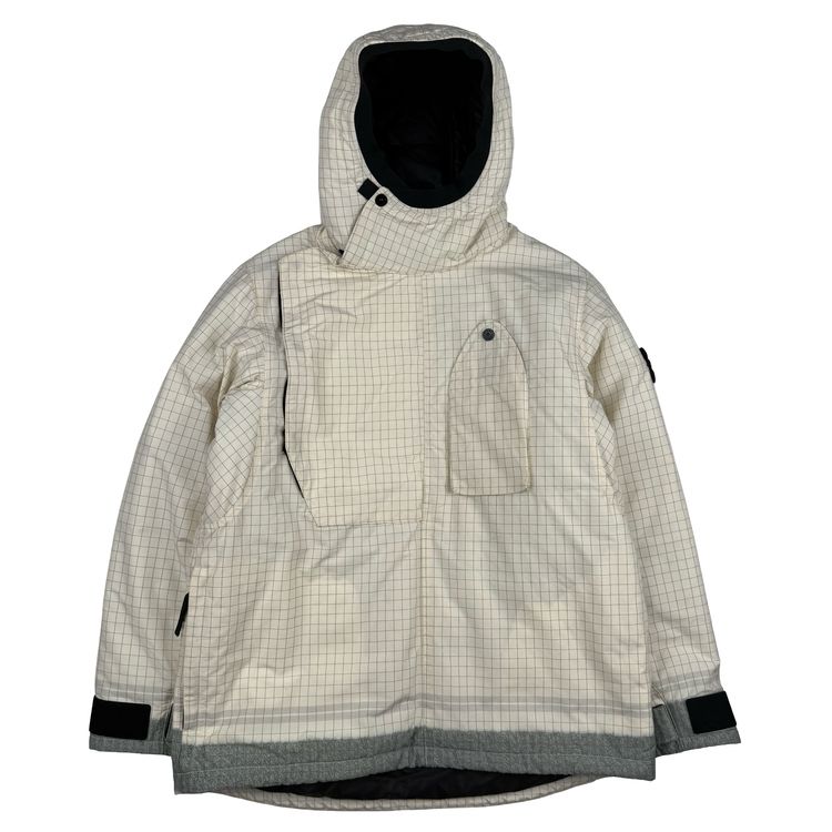 Stone Island 2020 Cream Reflective Ripstop Chine Primaloft Jacket - Small