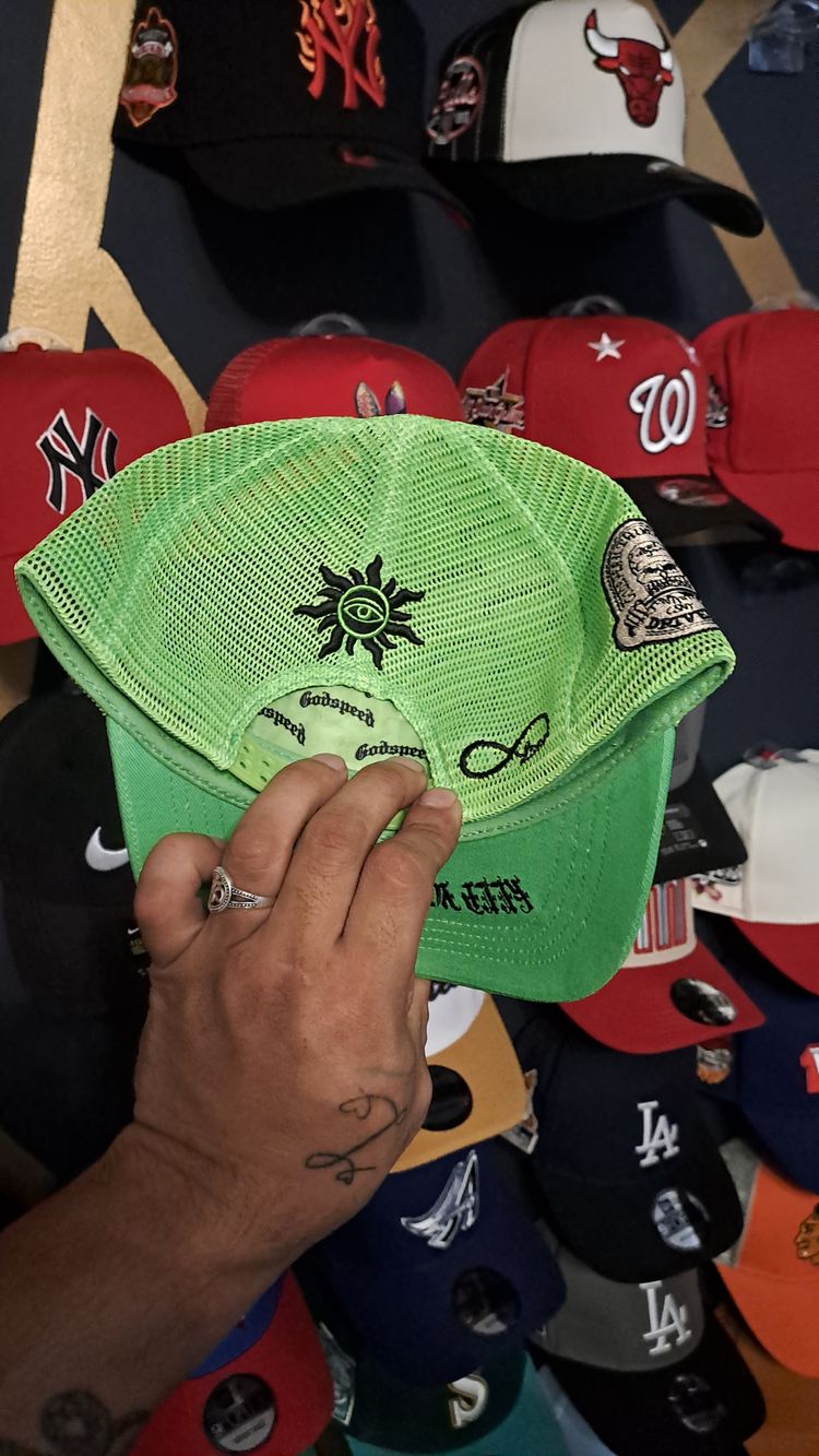 Green Mesh Trucker Cap obraz 3