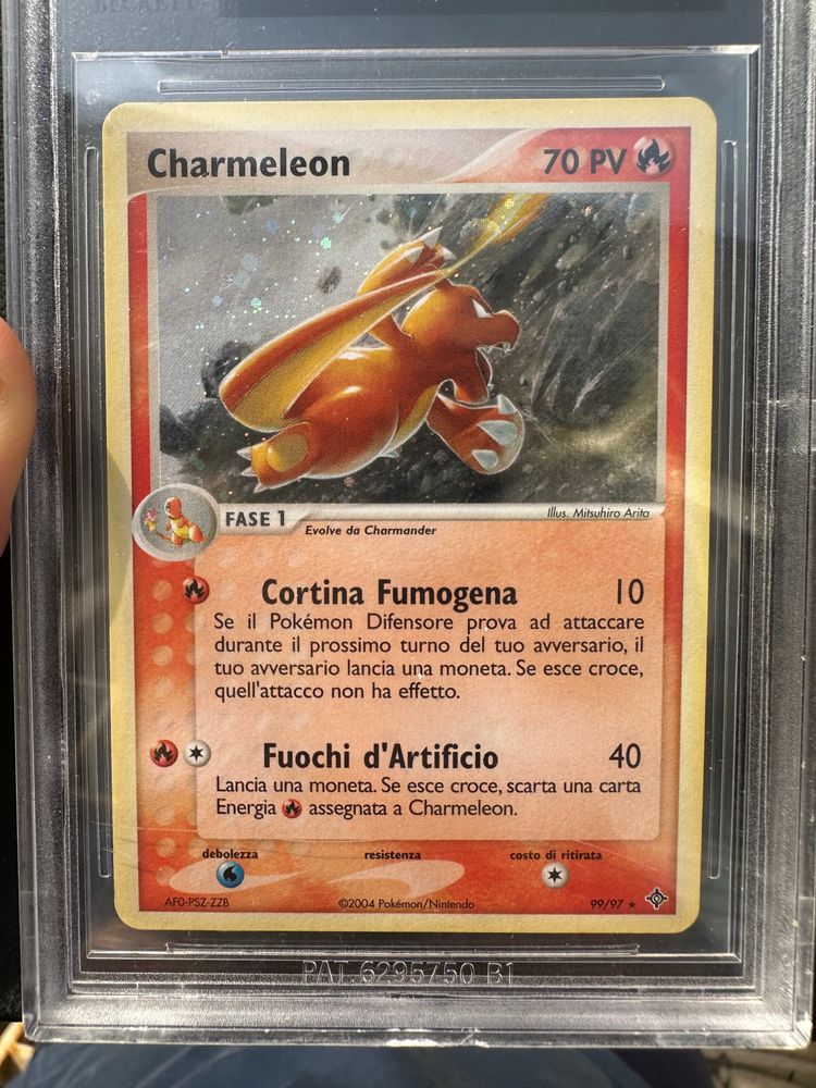 Charmeleon Secret Rare - Pokémon TCG EX Drago 99/97 ITA - Gradata Beckett 8,5