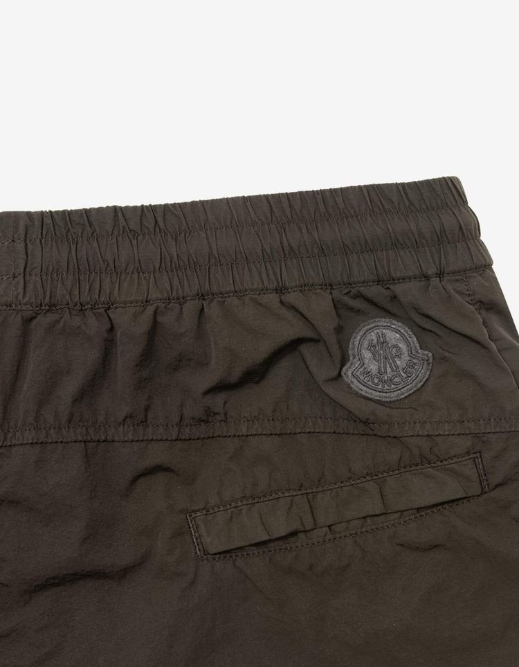 Moncler Dark Green Nylon Bermuda Shorts image 5