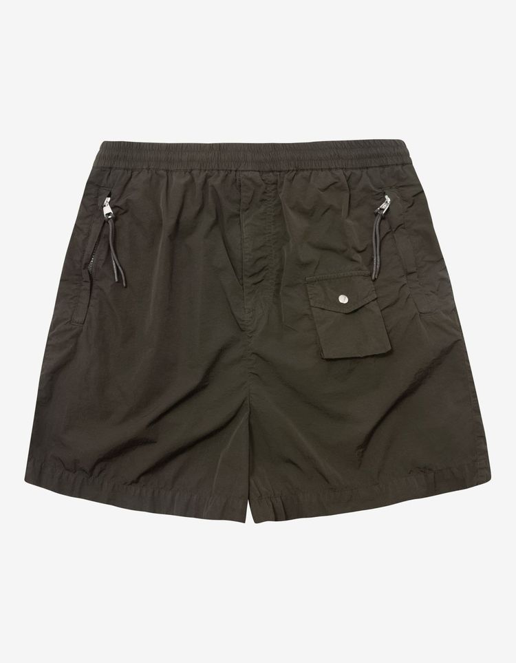 Moncler Dark Green Nylon Bermuda Shorts image 1