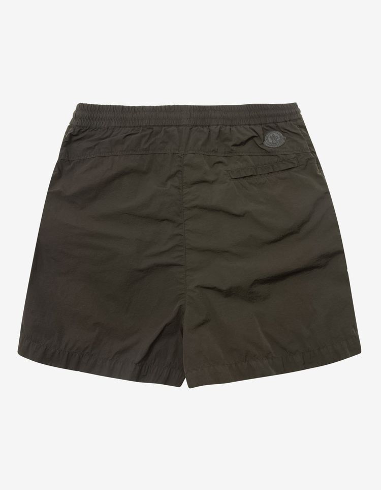 Moncler Dark Green Nylon Bermuda Shorts image 4