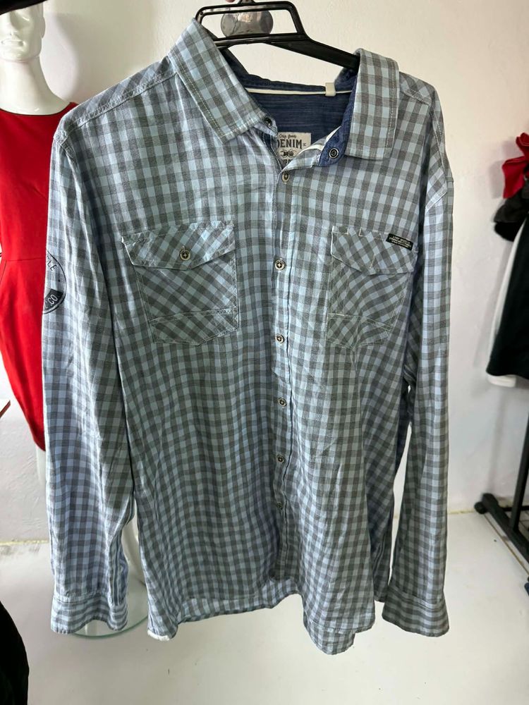 Other Blue Checkered Long Sleeve Shirt product image