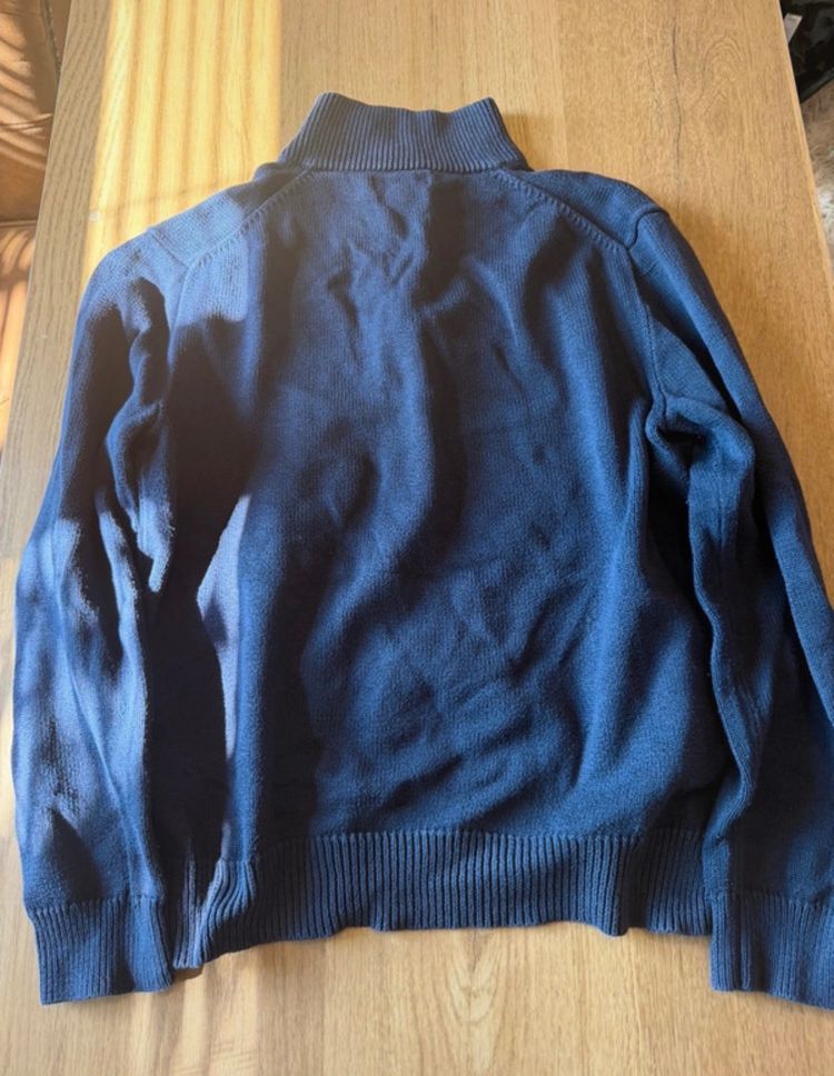 Polo Ralph Lauren Navy Blue Quarter-Zip Sweater obraz 6
