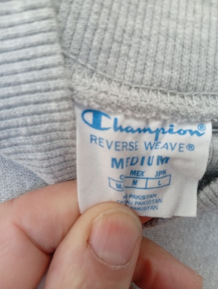 Rare Reverse WEAVE Champion Grey Sweatshirt obraz 3
