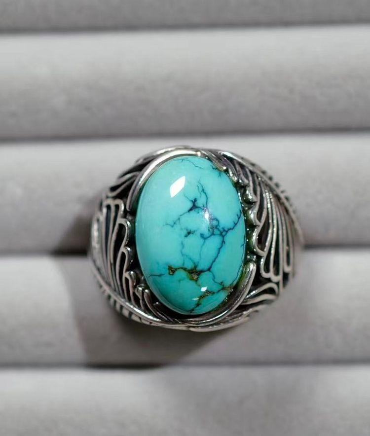 Silver Ring With Turquoise Stone image 1