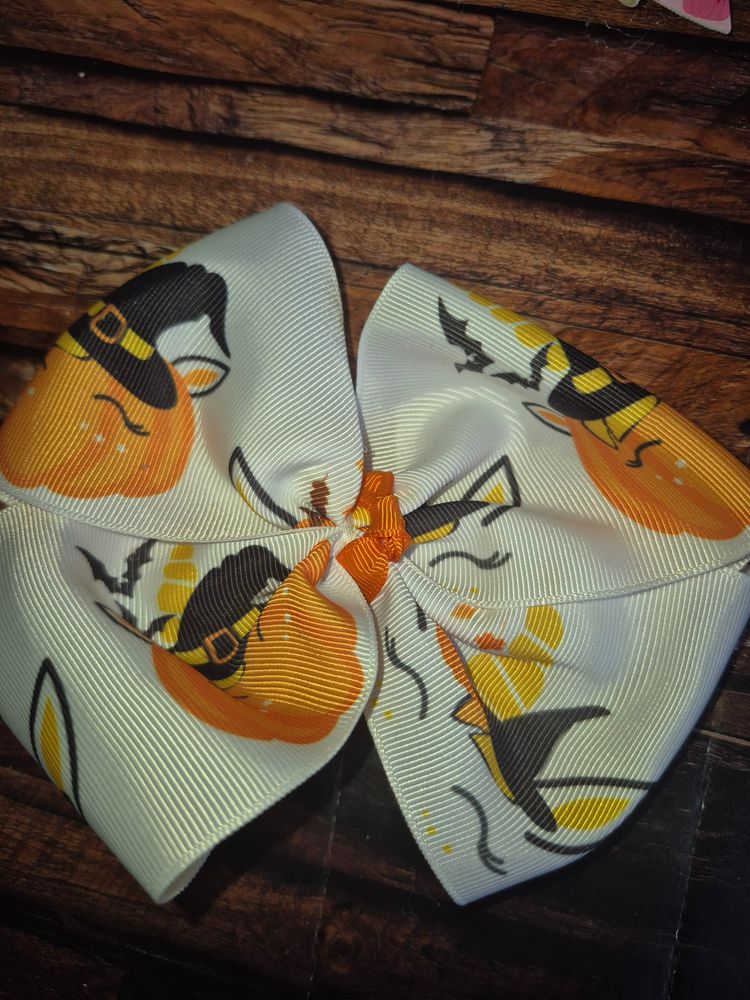 Halloween unicorn Large bow
