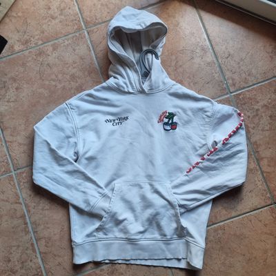 Tommy Jeans White Hoodie With Graphic And Text