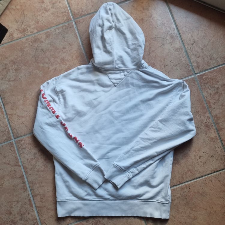 Tommy Jeans White Hoodie With Graphic And Text image 6