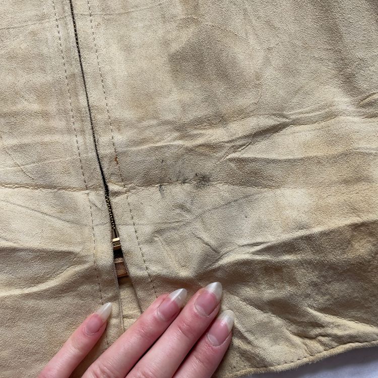 Y2K American Canyon Cream  Suede Leather Jacket image 8
