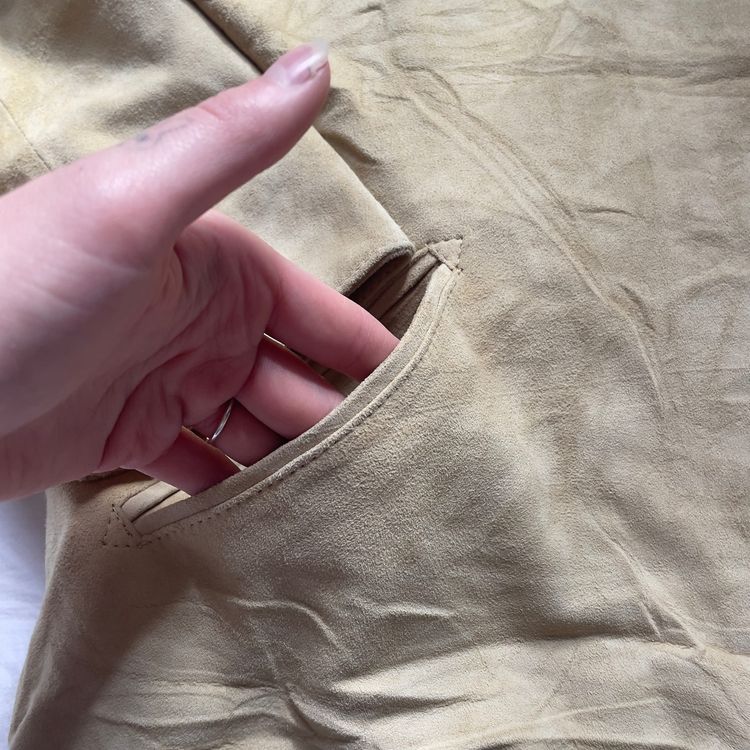Y2K American Canyon Cream  Suede Leather Jacket image 9