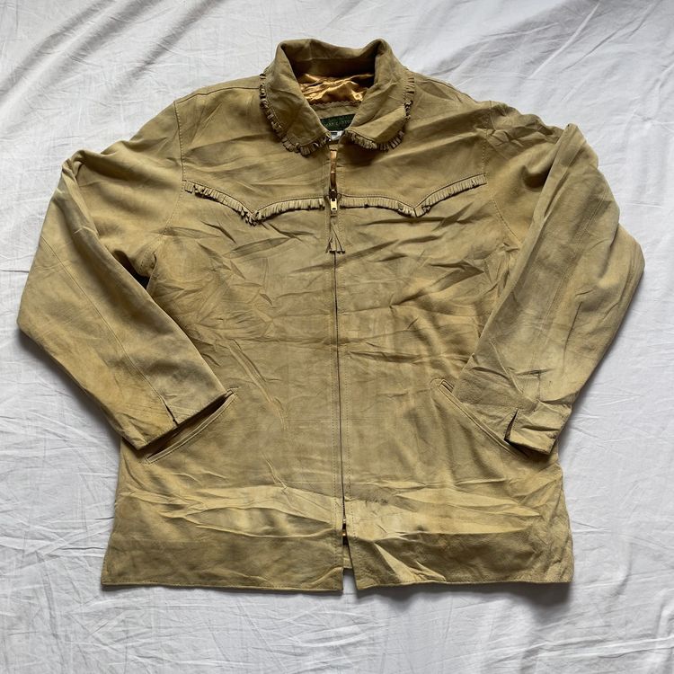 Y2K American Canyon Cream  Suede Leather Jacket image 2