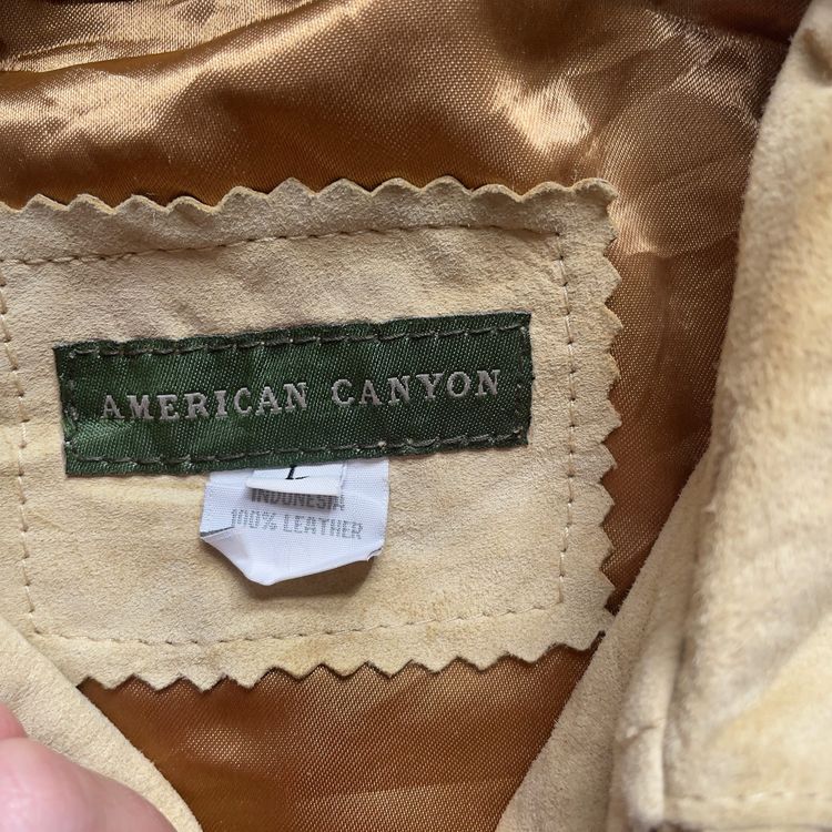 Y2K American Canyon Cream  Suede Leather Jacket image 5