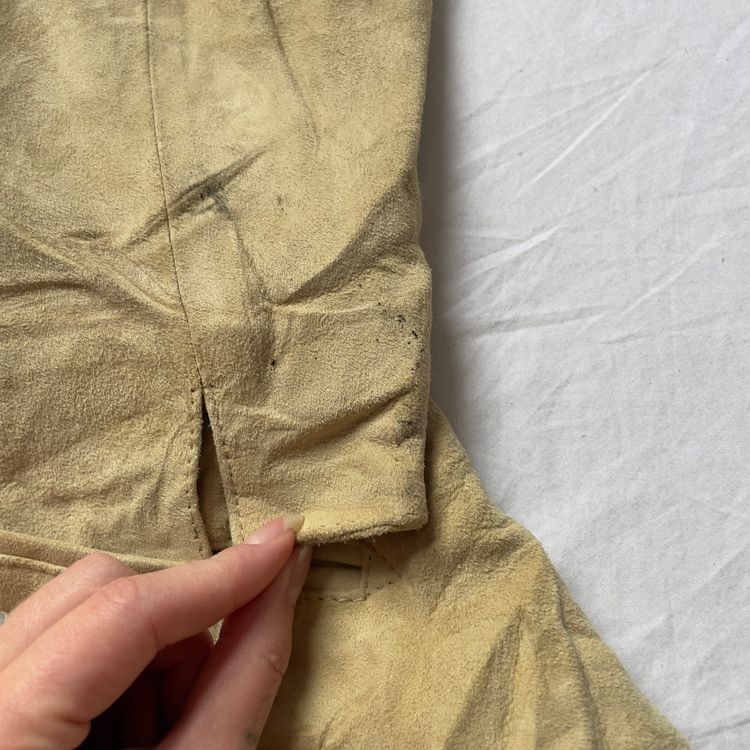 Y2K American Canyon Cream  Suede Leather Jacket image 7
