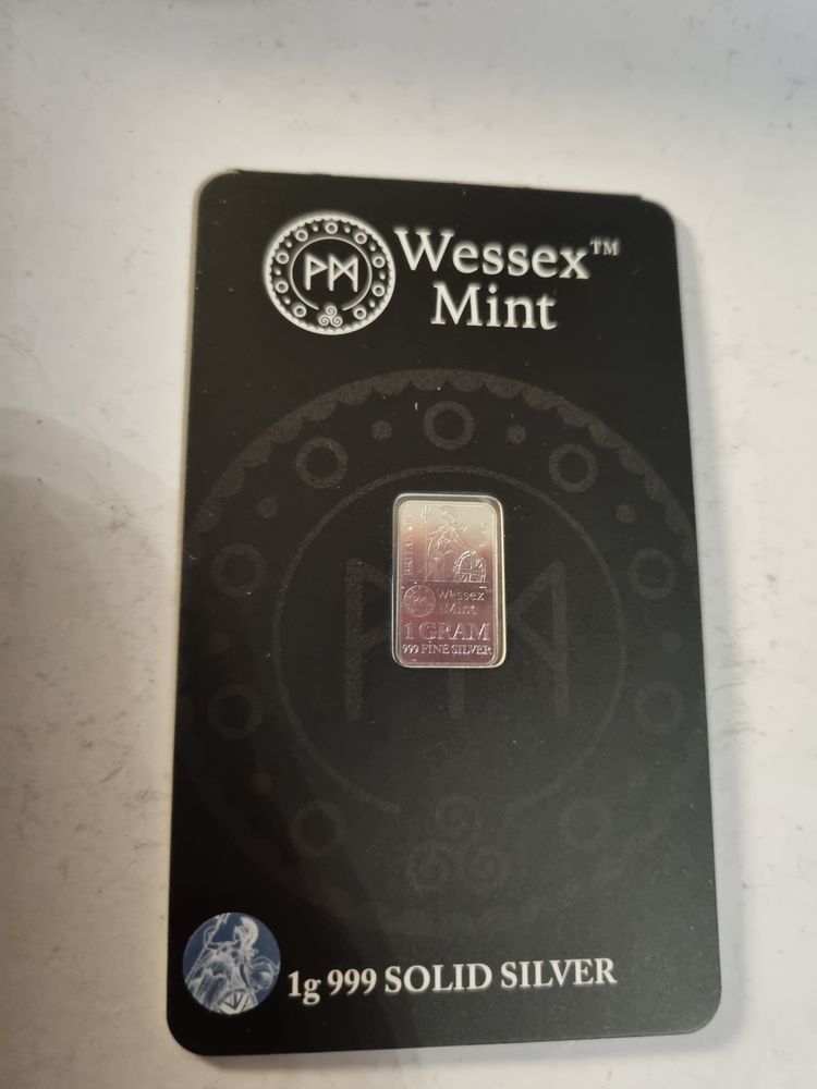 Britannia wessex Mint 1G 999 Solid Silver Bar